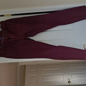 NYDJ Burgundy Sz 12 Five Pocket Jeans.
